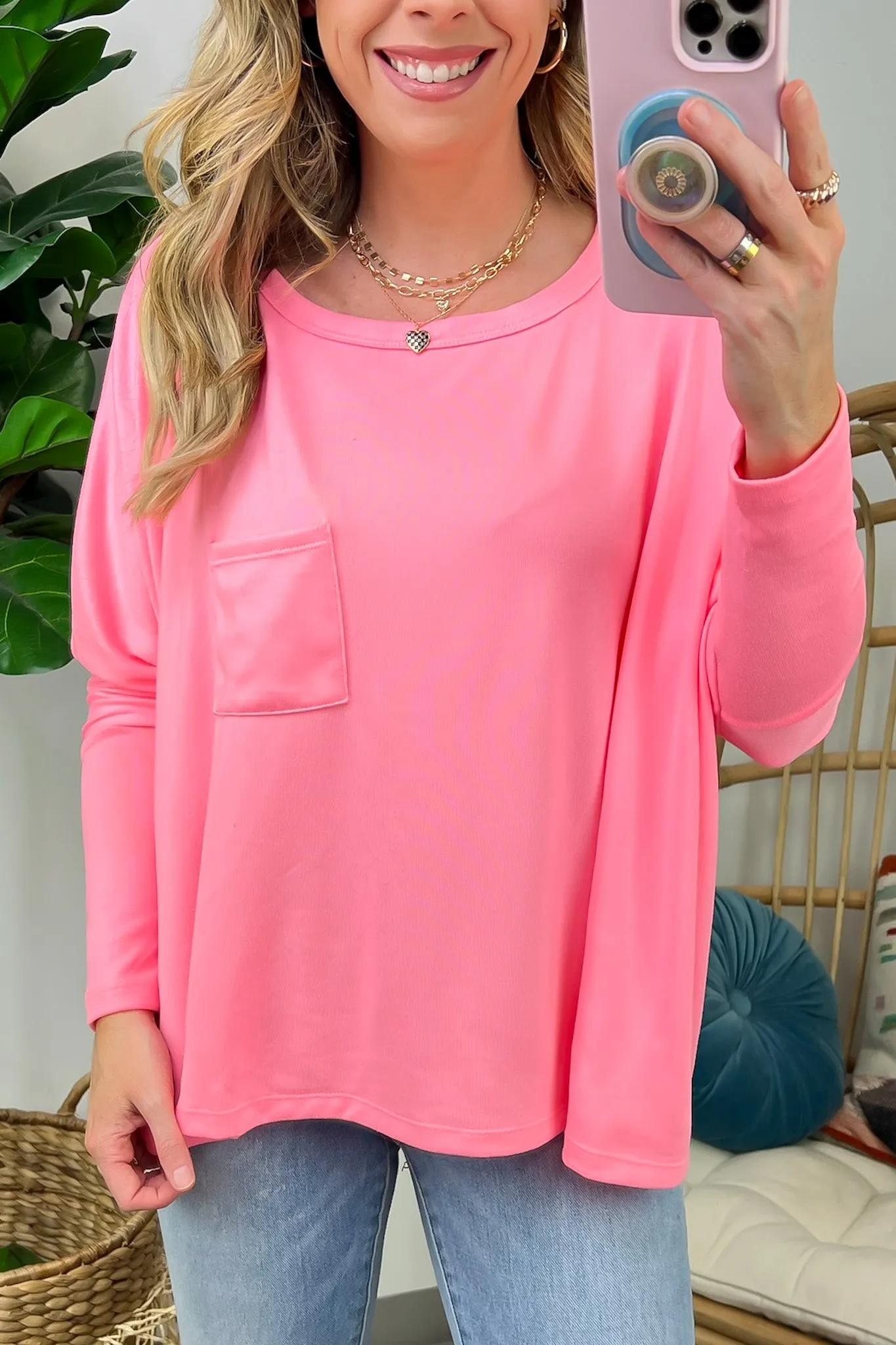 Sarafina Dolman Sleeve Pocket Top