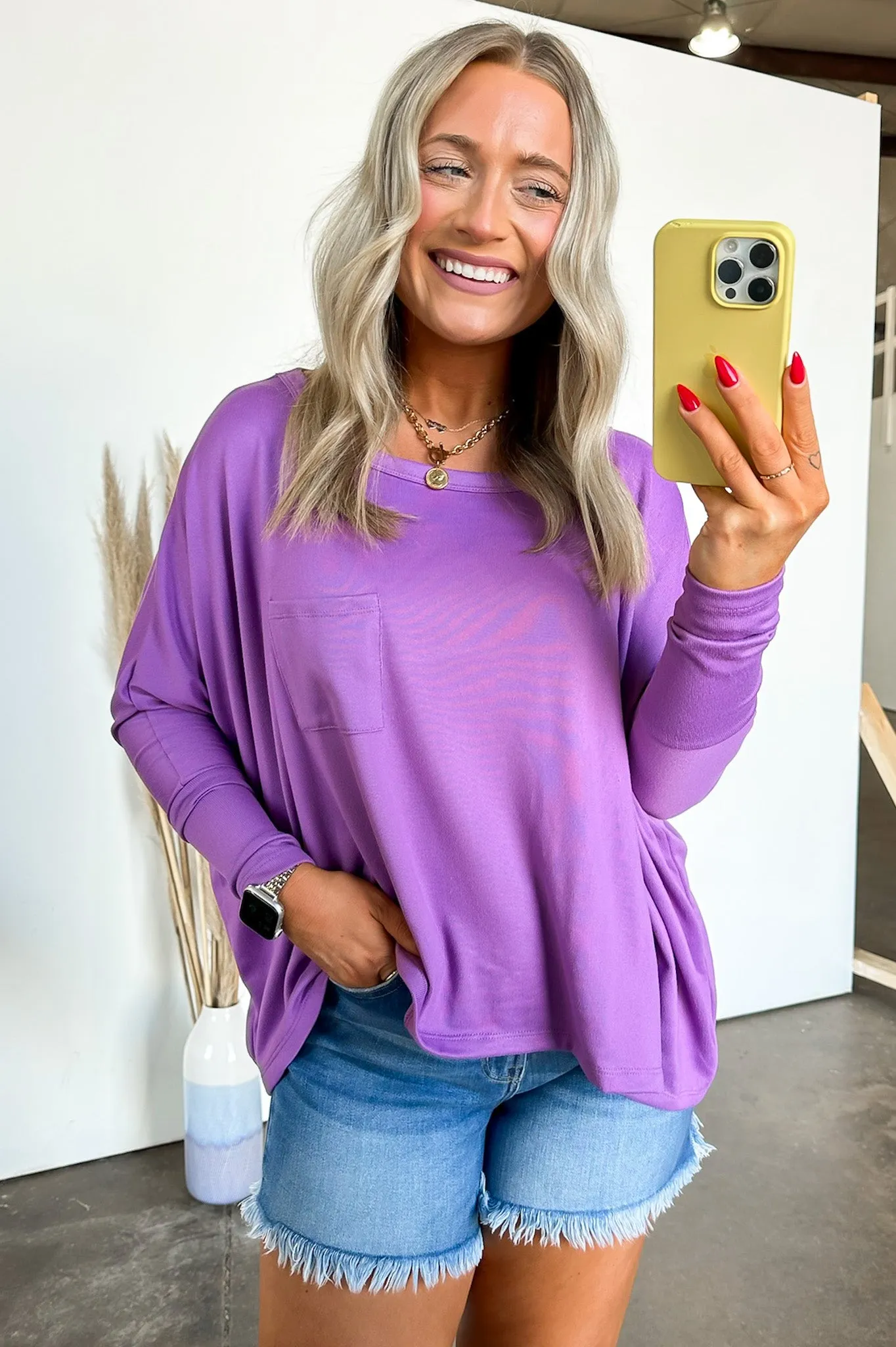 Sarafina Dolman Sleeve Pocket Top