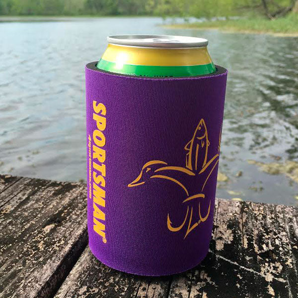 Sportsman Koozie - Purple & Gold