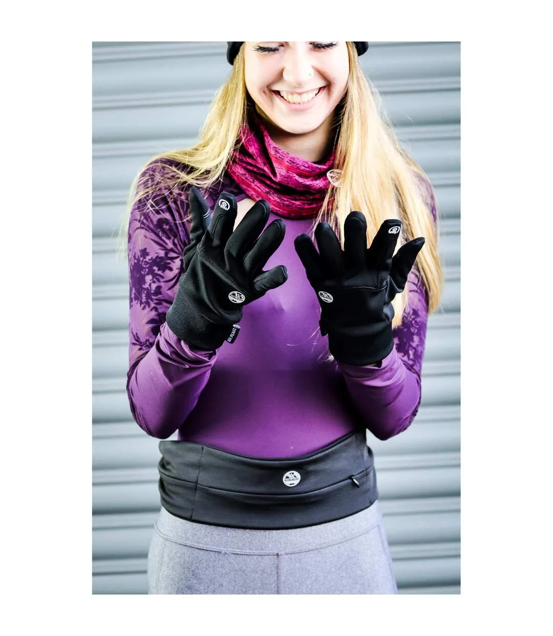 Unisex adult winter thermal gloves black Six Peaks