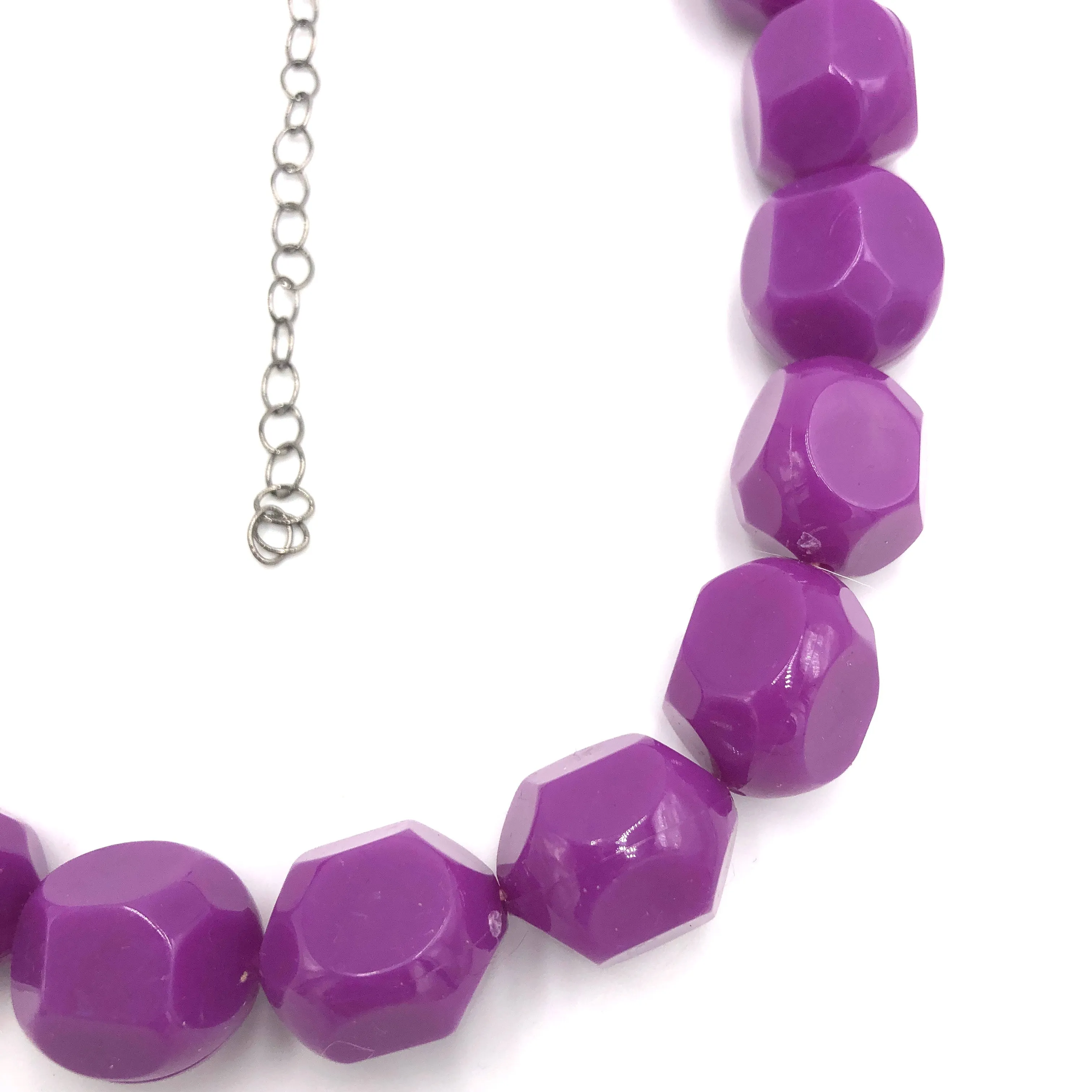 Violet Chunky Facet Marco Necklace