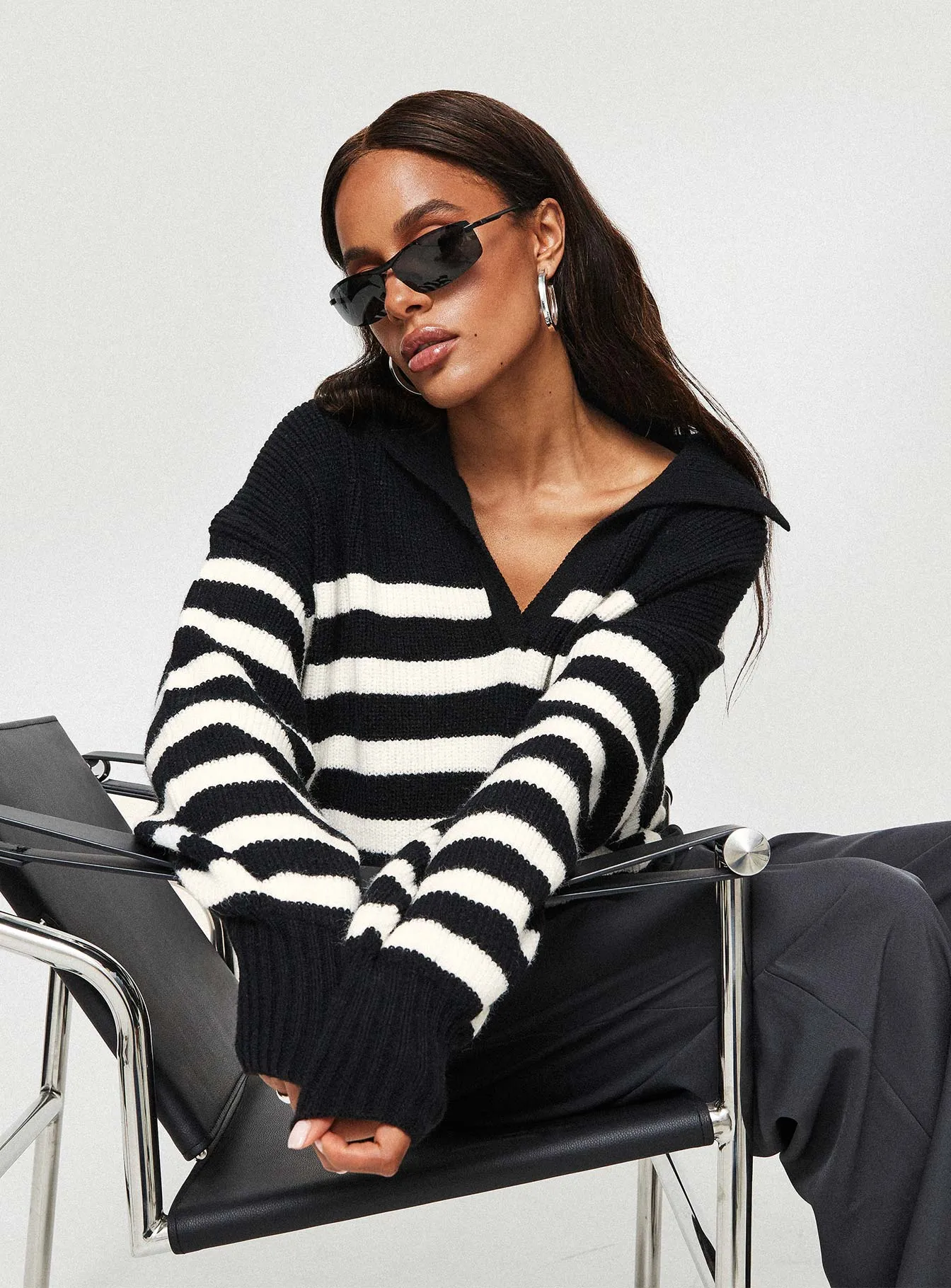 Williamson Stripe Jumper Black / Cream