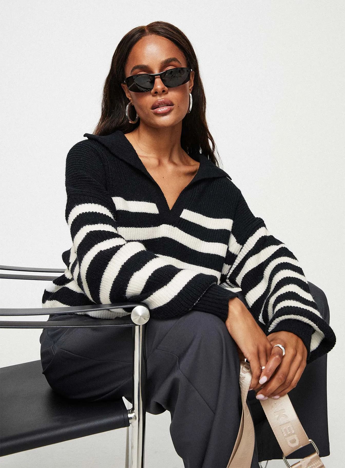 Williamson Stripe Jumper Black / Cream